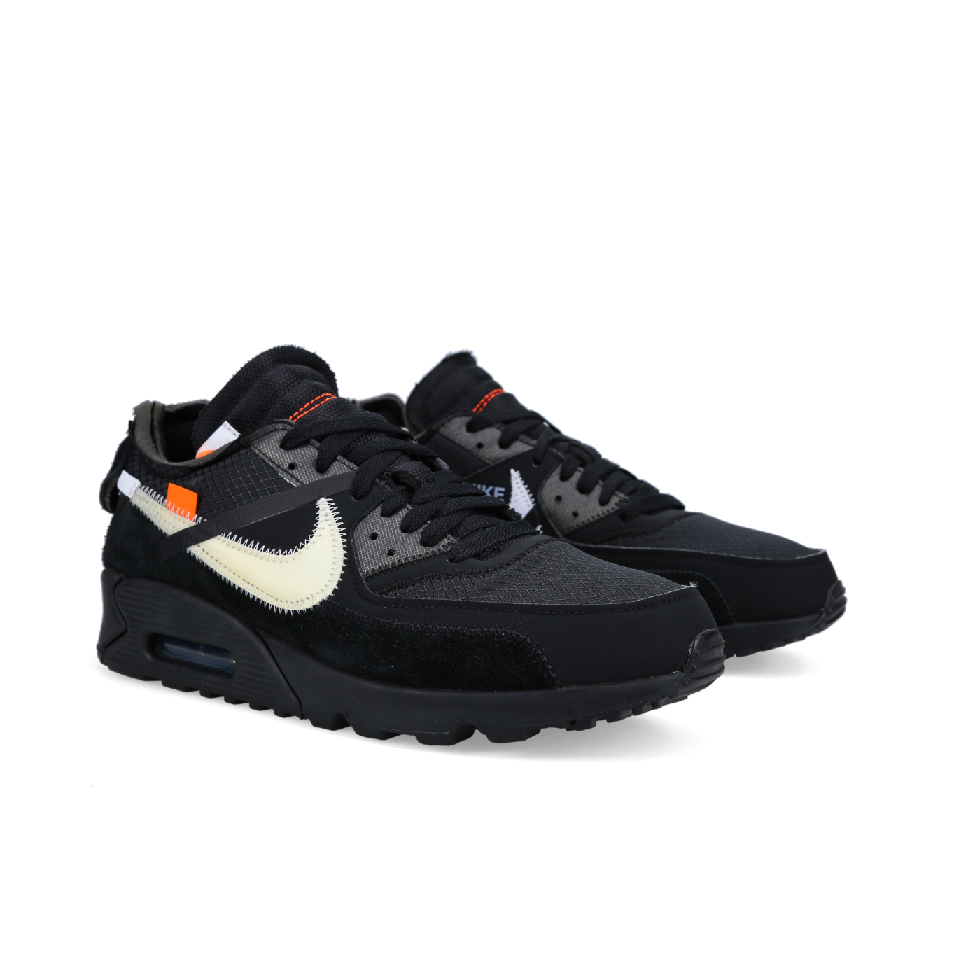 Off-White X Nike Air Max 90 'Black' - Front View